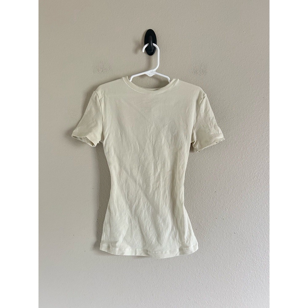 SKIMS Women's Cotton Jersey T-Shirt - Bone - Size XXS - Picture 2 of 6